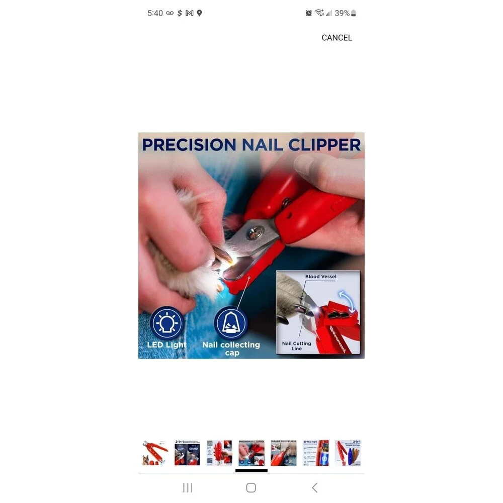 2-in-1 Rechargeable Dog Nail Grinder & Dog Nail Clippers, Dog Nail Trimmers for